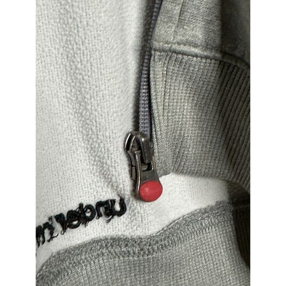 Women’s Under Armour, Zip-Up Sweatshirt, L, Heather Grey w/ Bright Pink Red Logo - Picture 4 of 16